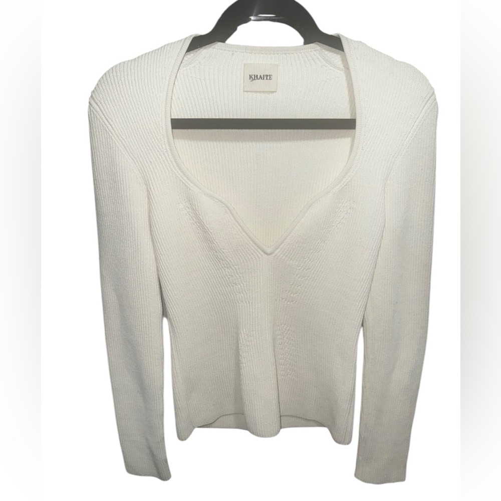 Khaite “The Kirah Rib Sweater” - Ivory | Women’s Size Medium - Picture 8 of 14